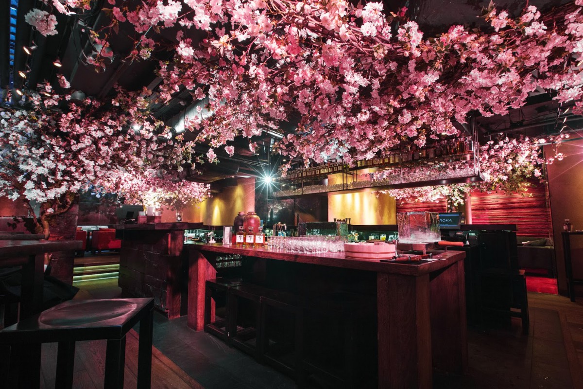 This Japanese Restaurant Has A Cherry Blossom Installation And Its Beautiful
