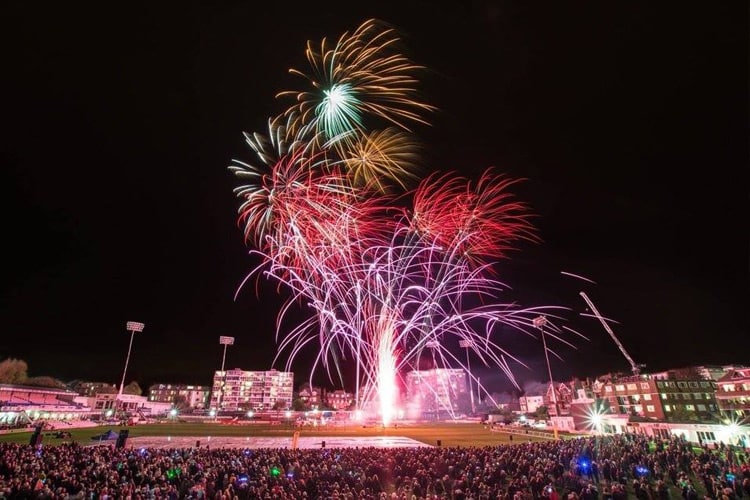 Brighton fireworks Sussex Cricket-Ground