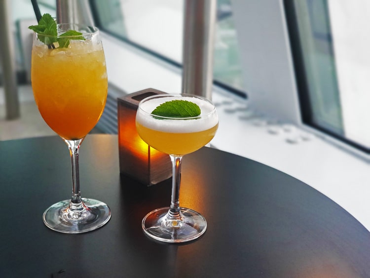 Cocktails at the Sky Pod Bar