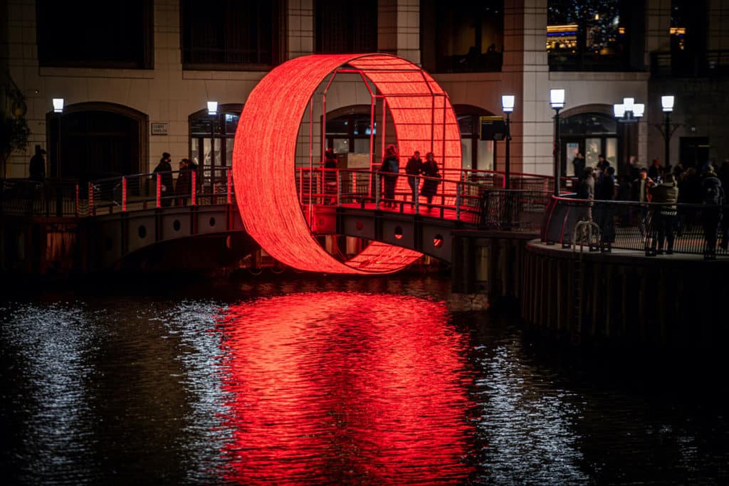 Winter Lights Festival at Canary Wharf