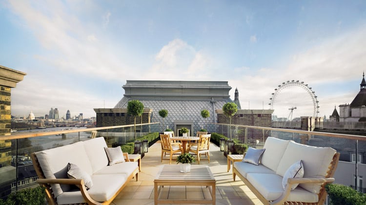 Corinthia Musicians Penthouse Terrace London hotels with a balcony