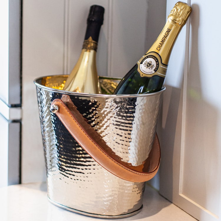 Culinary Concepts Let's Get Hammered' Ice Bucket With Leather Handles