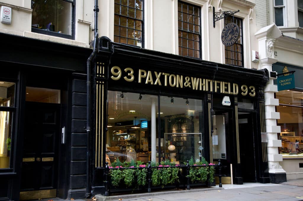 Paxton and Whitfield London's top Cheese shops