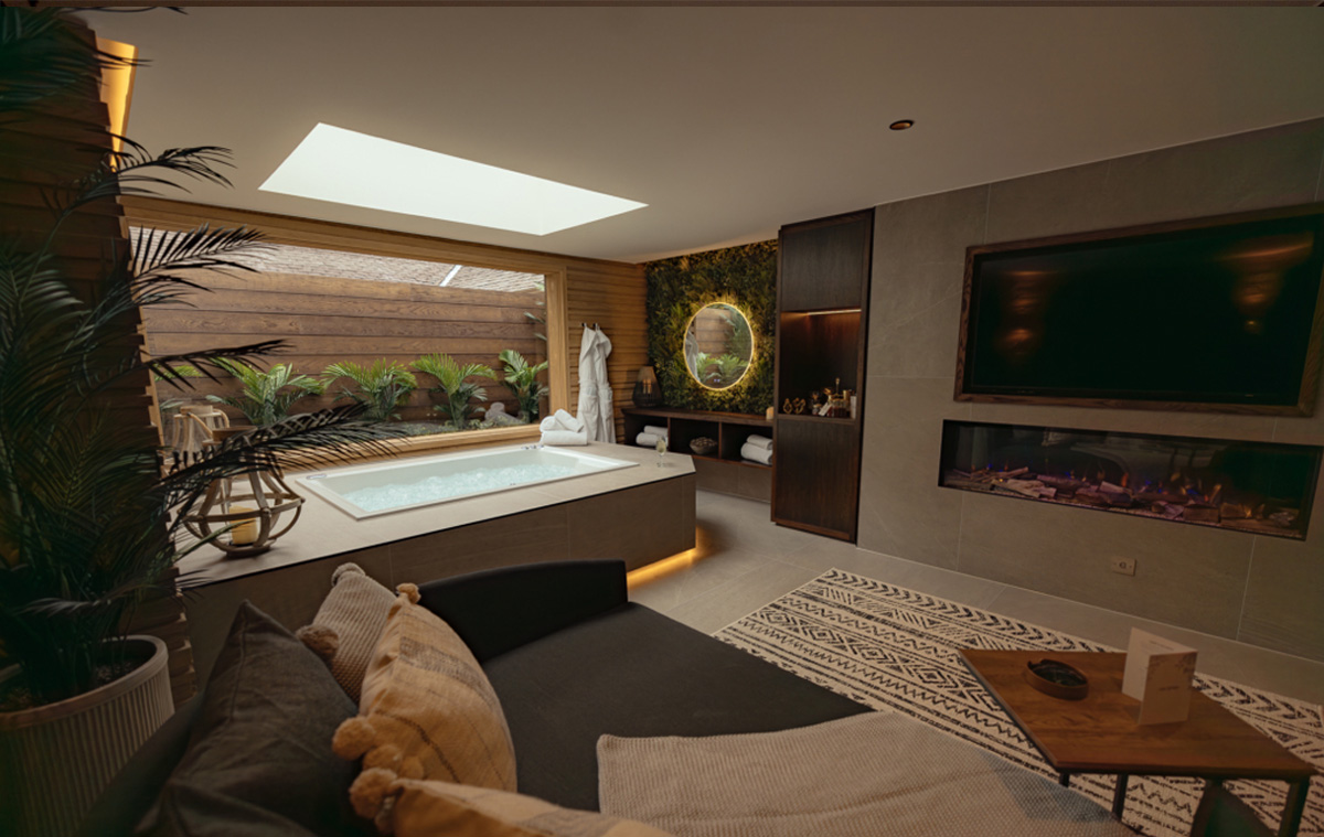 The busby uk hotel with hot tub in room