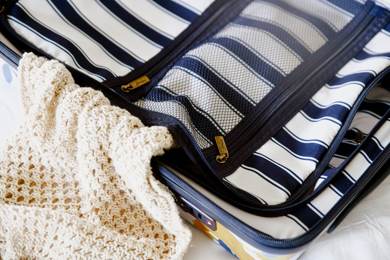 half packed suitcase travel tips