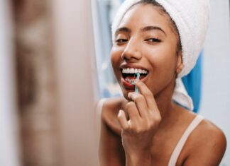mint oil pulling healthy teeth