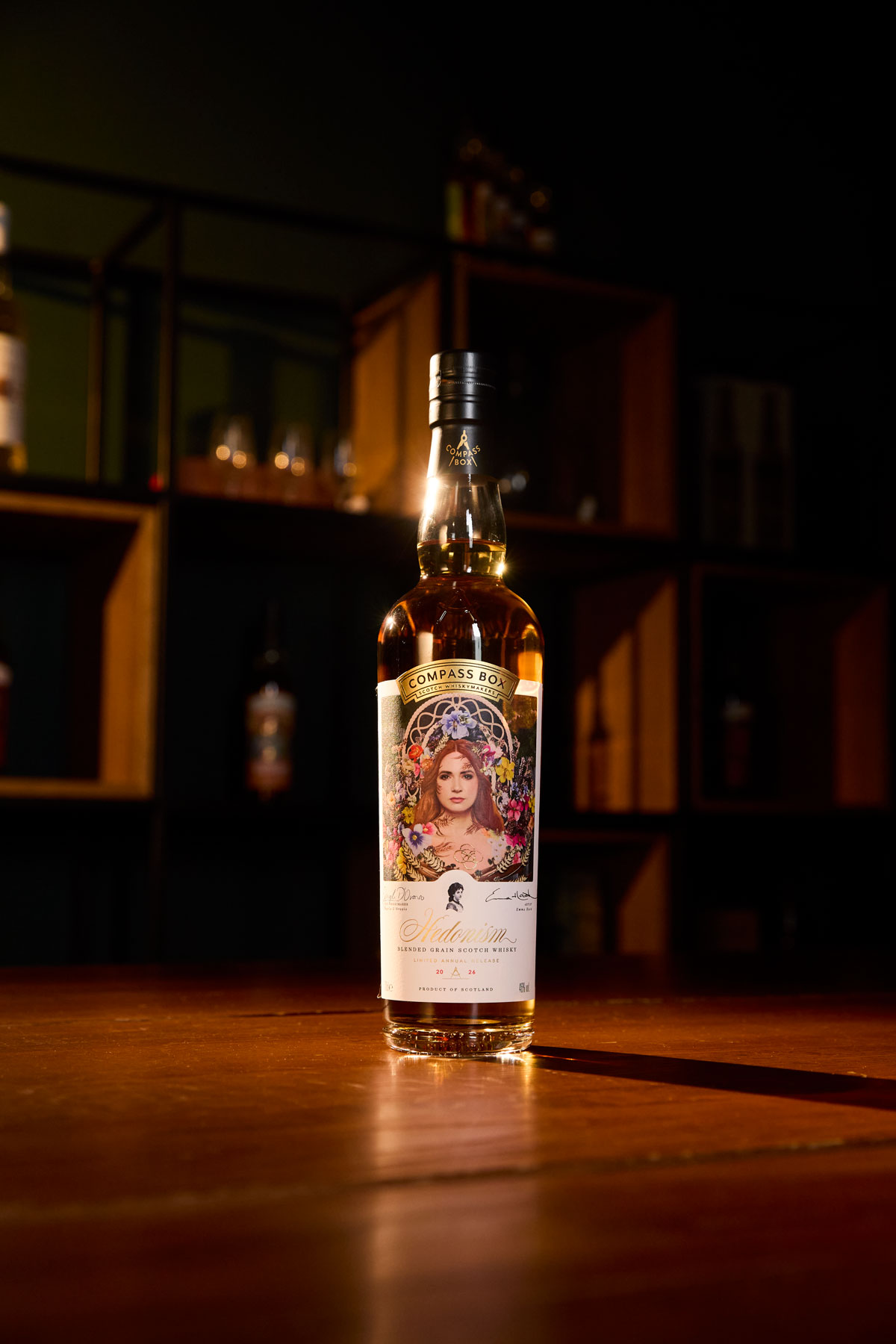 karen gillian hedonism compass box whisky