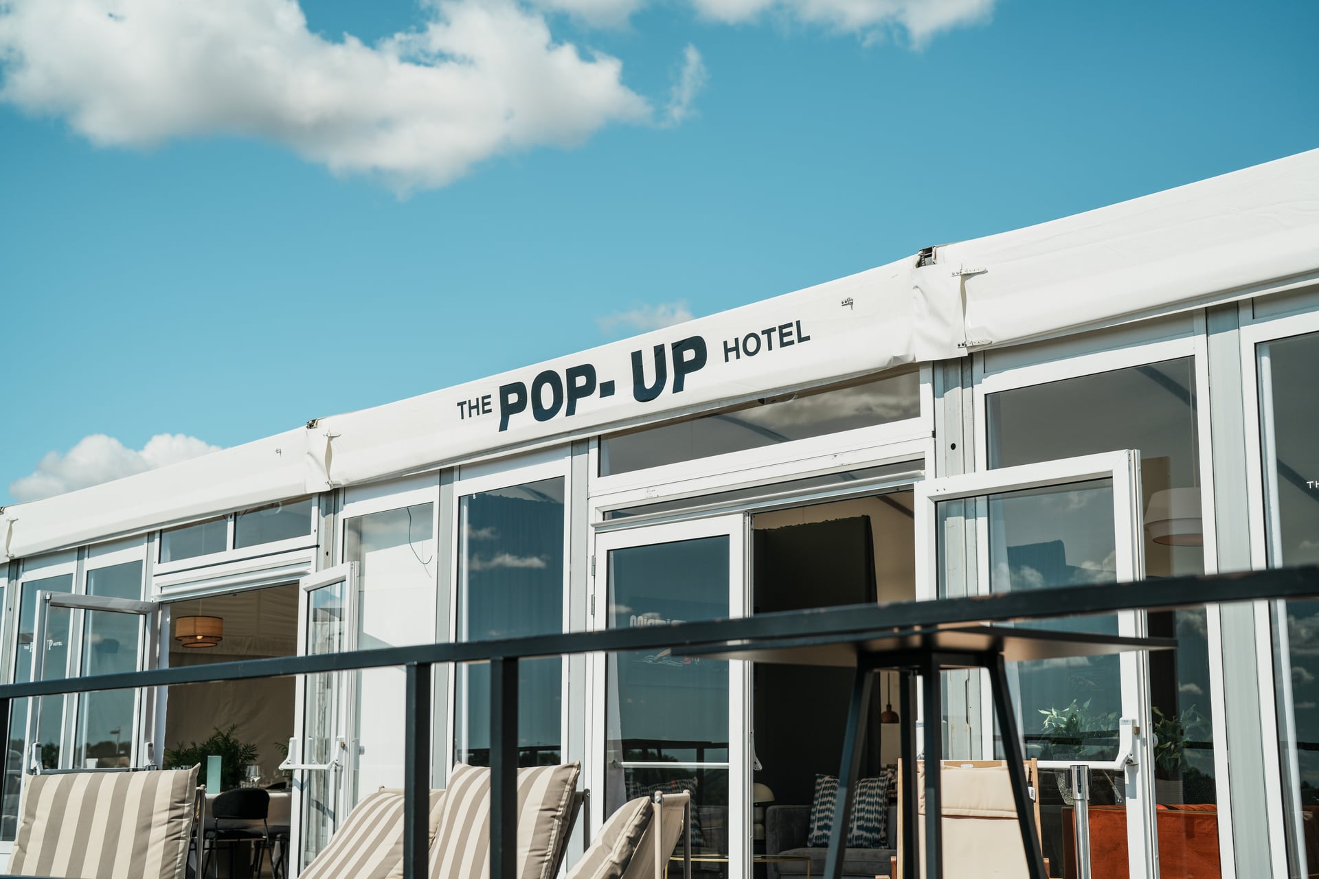 Silverstone pop up hotel swimming pool