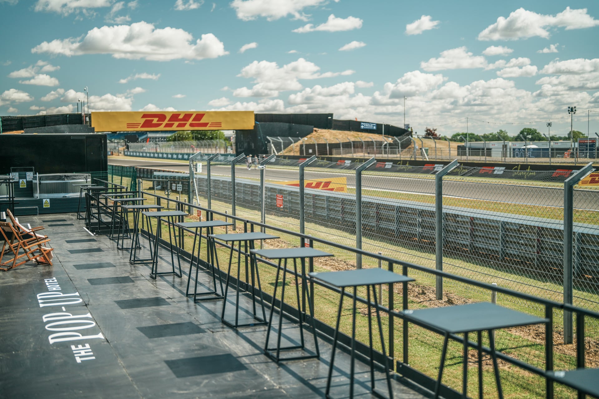 Silverstone pop up hotel swimming pool