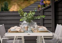 stylish outdoor dining space