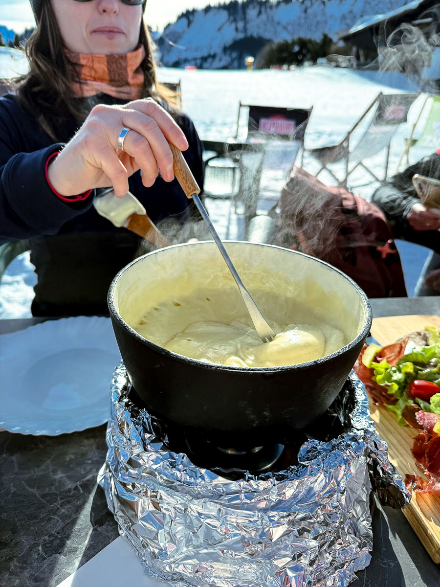 fondant melting in a pot Haute Savoie Mont Blanc