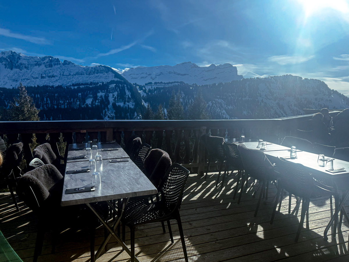 dining apres ski in the mountains of Haute Savoie Mont Blanc