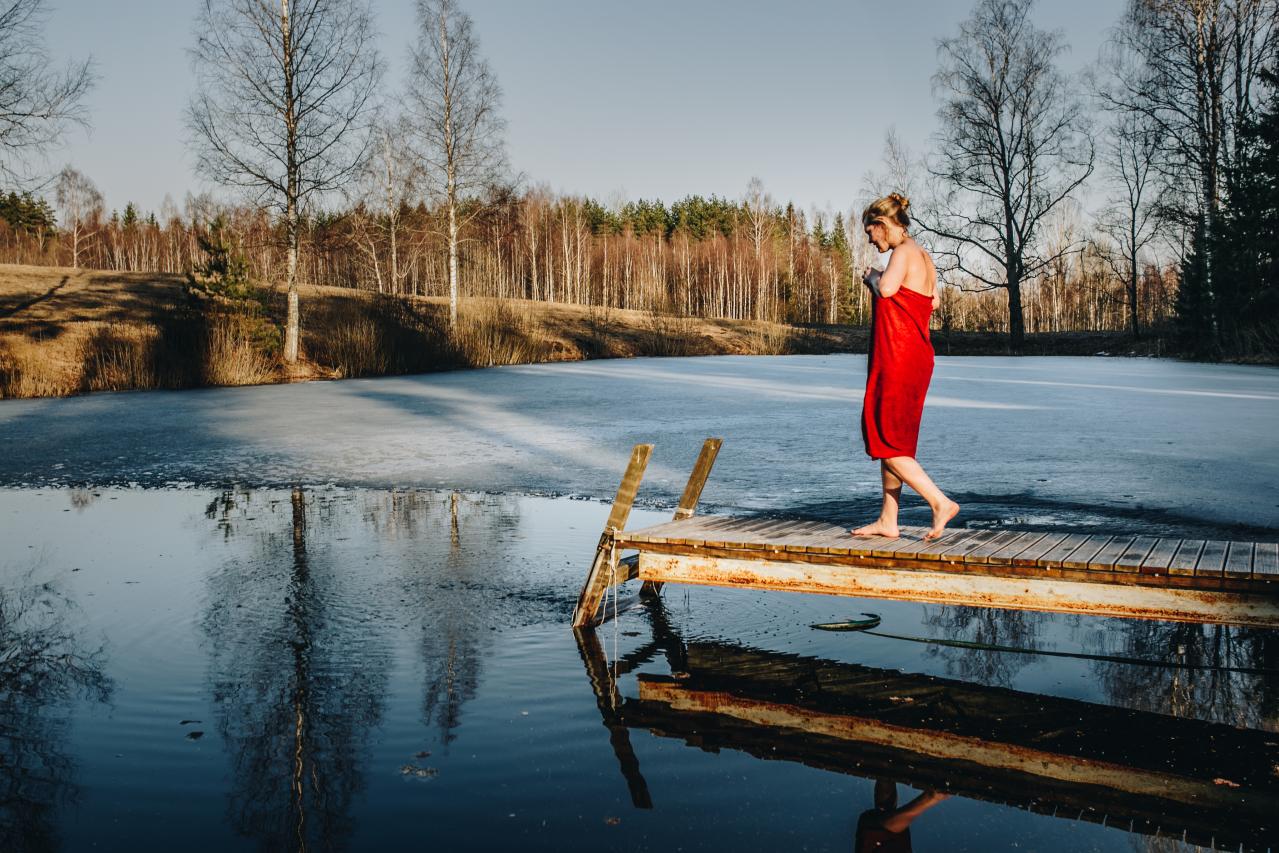 Estonian Smoke Sauna lake