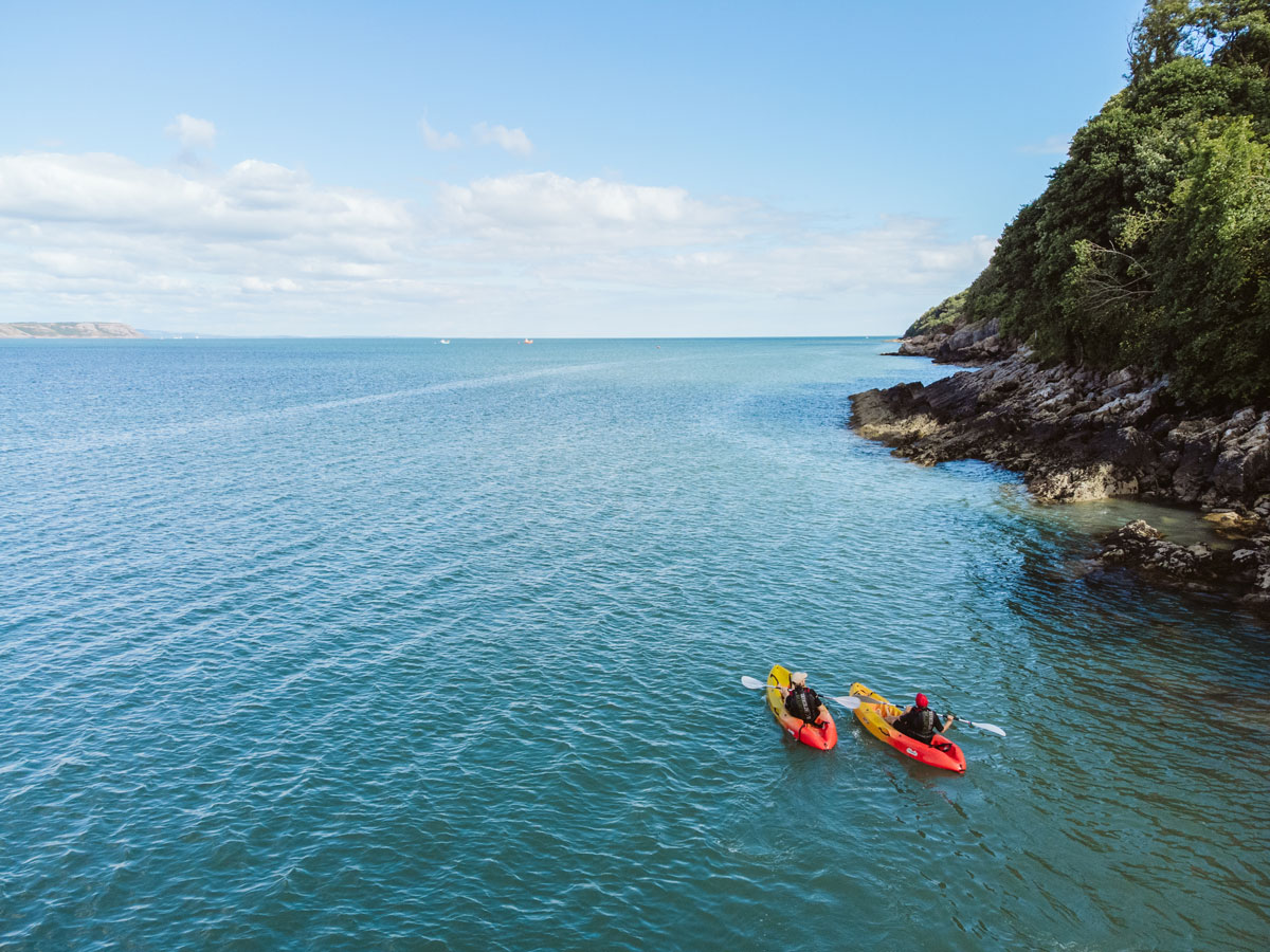 Kayaking in Swansea Bay